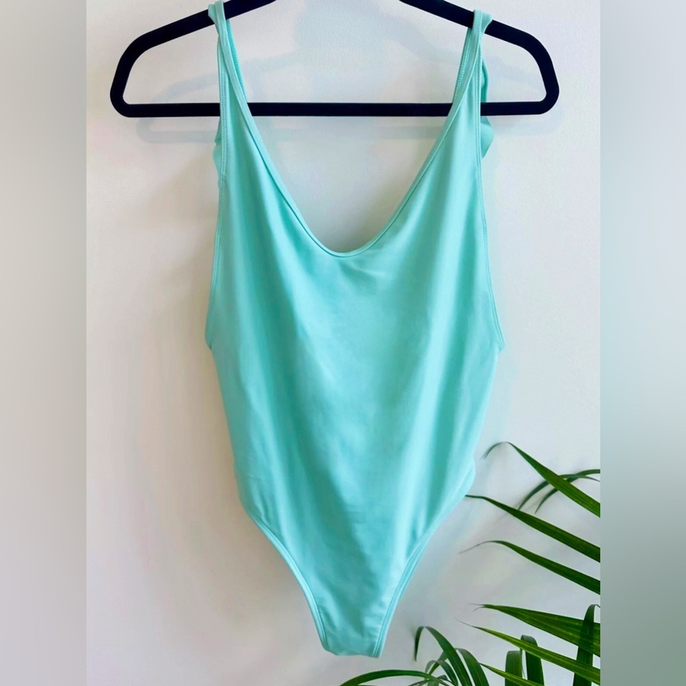 Aerie Mint Green One-Piece Ruffle Swimsuit